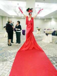 showgirl at elegant gala