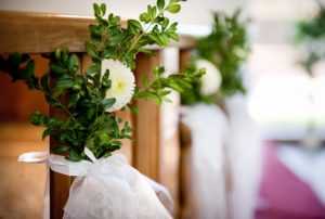 beautiful wedding decor at wedding ceremony